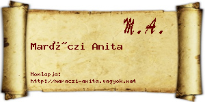 Maráczi Anita névjegykártya